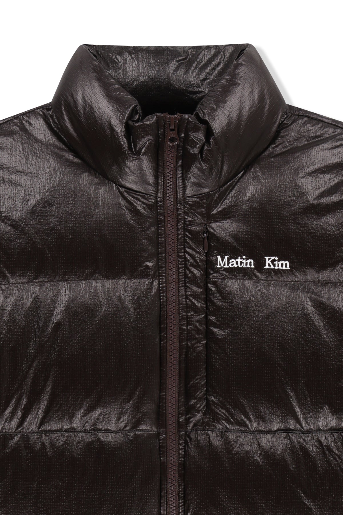 Matin Kim - Small Logo Volume Down Jumper (Dark Brown) product image 3 | TRAB K-Fashion Australia