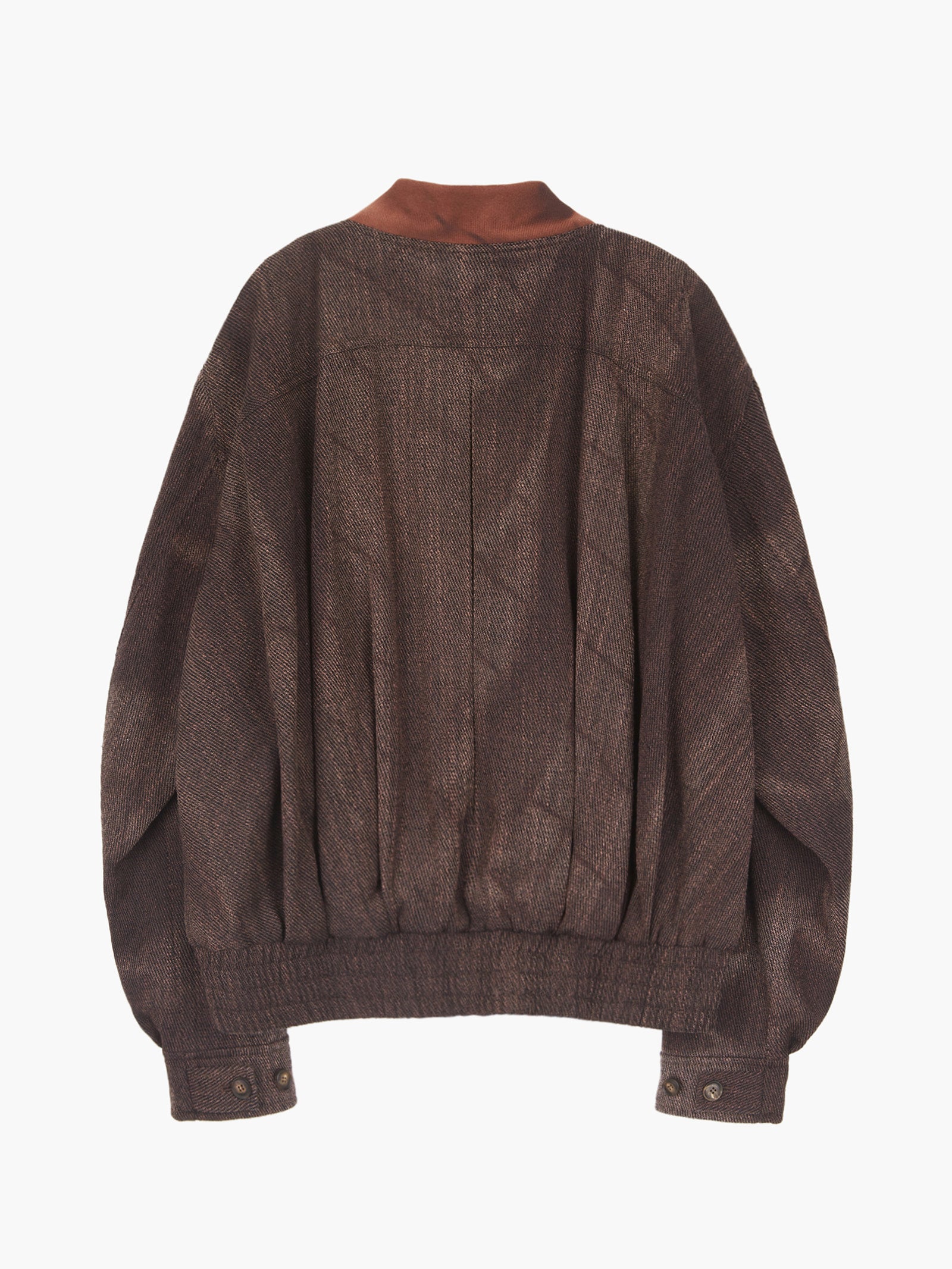Jiyong Kim - Sun-Bleached Pleated Bomber (Brown) product image 10 | TRAB K-Fashion Australia