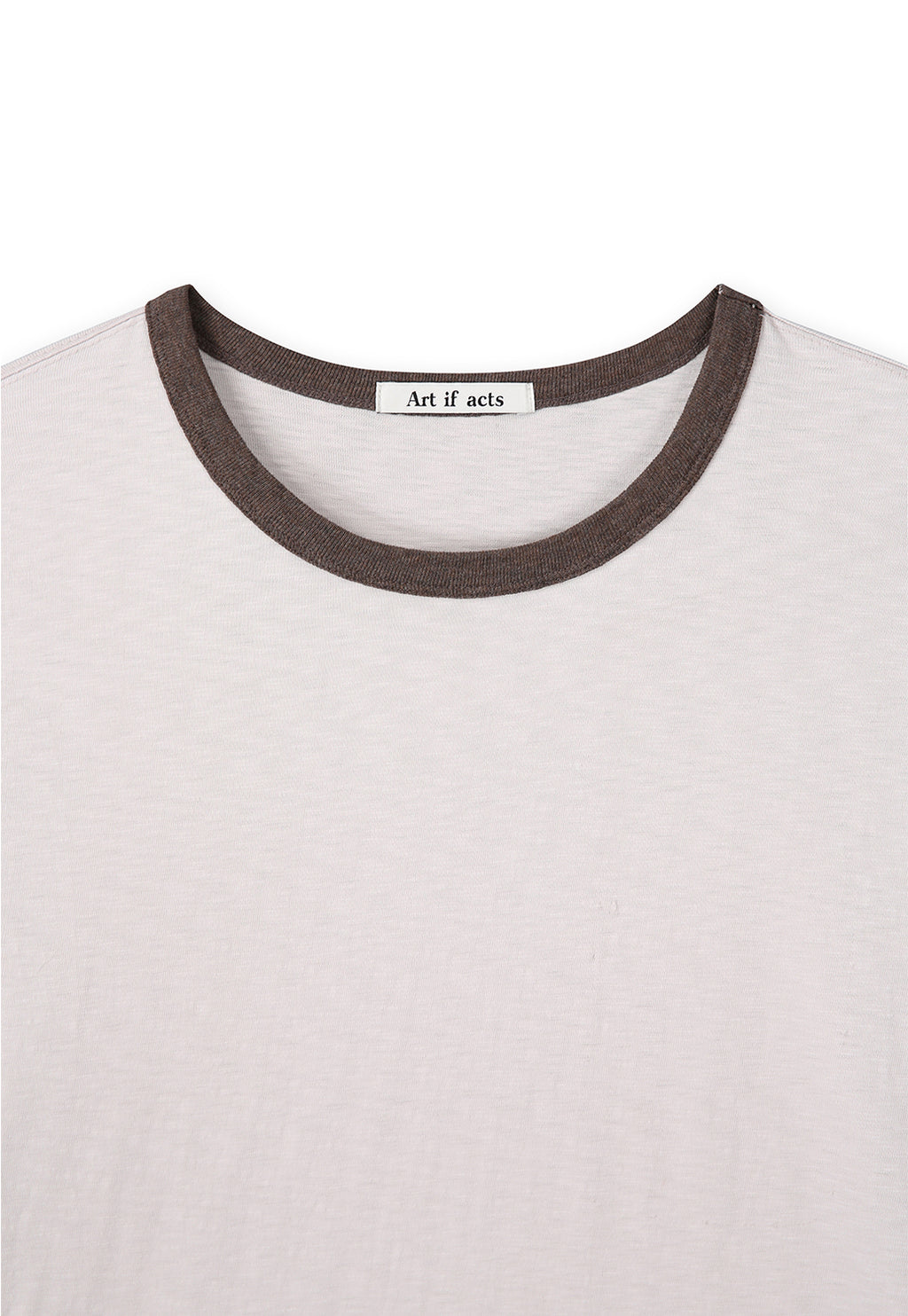 Art if acts - Slub Ringer Tee (Oat/Brown) product image 8 | TRAB K-Fashion Australia