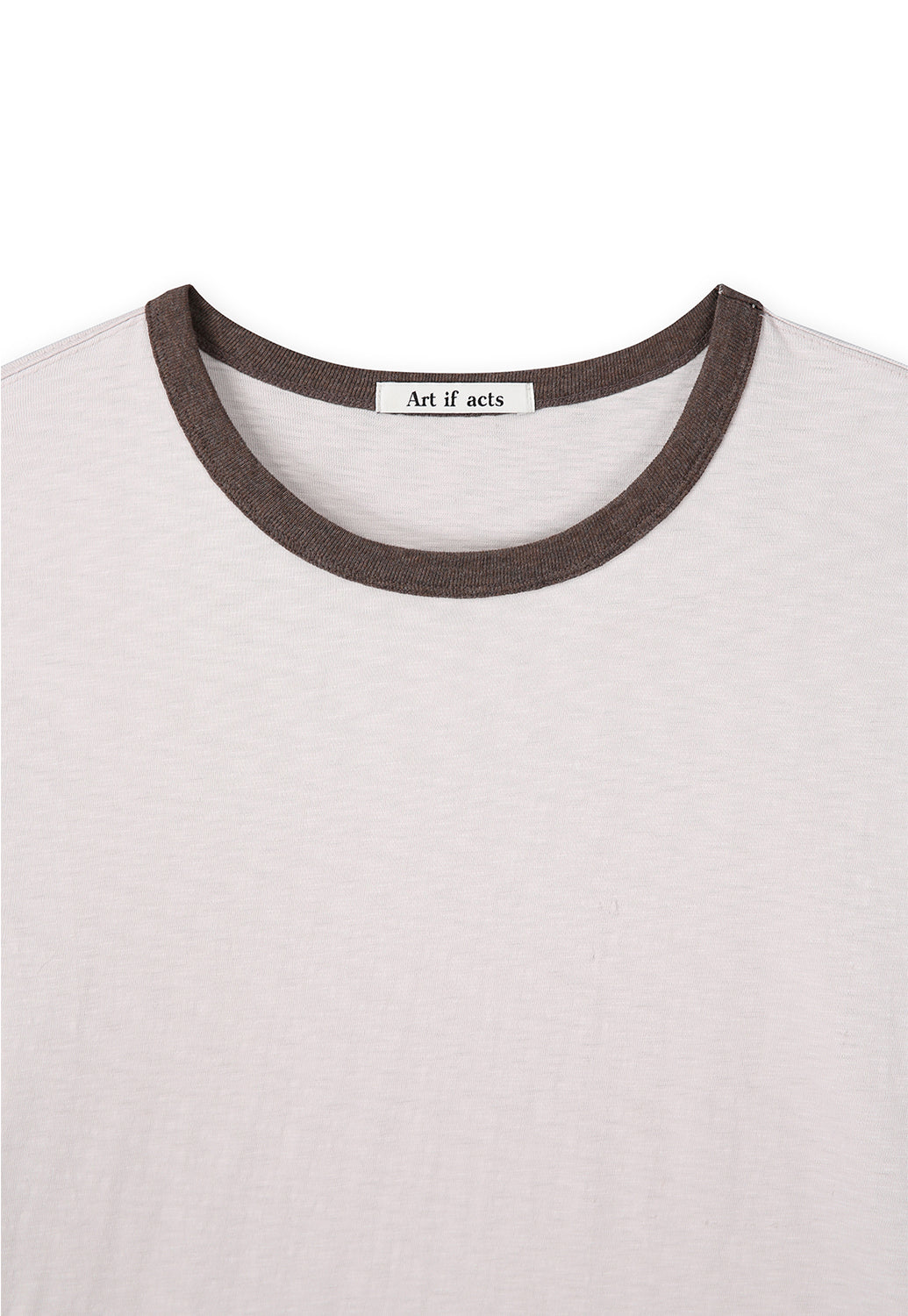 Art if acts - Slub Ringer Tee (Oat/Brown) product image 8 | TRAB K-Fashion Australia