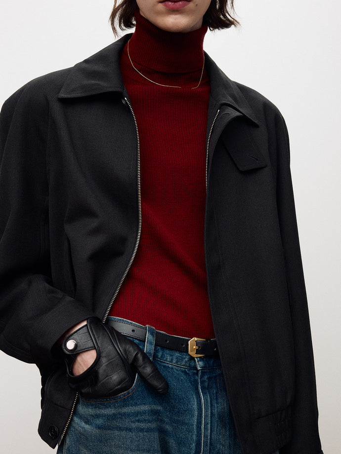 Tonywack - Textured Wool Oversized Blouson (Dark Grey) product image 6 | TRAB K-Fashion Australia