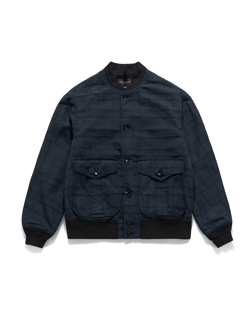 Eastlogue - Tender Blouson Jacket (Navy Linen Check) product image 5 | TRAB K-Fashion Australia
