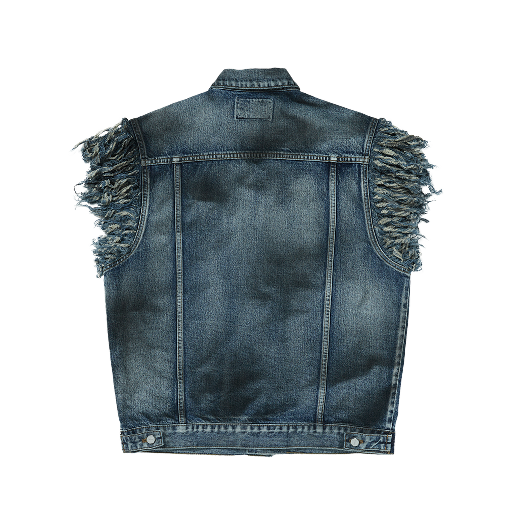 Thug Club - TC Angels Denim Vest (Blue) product image 2 | TRAB K-Fashion Australia