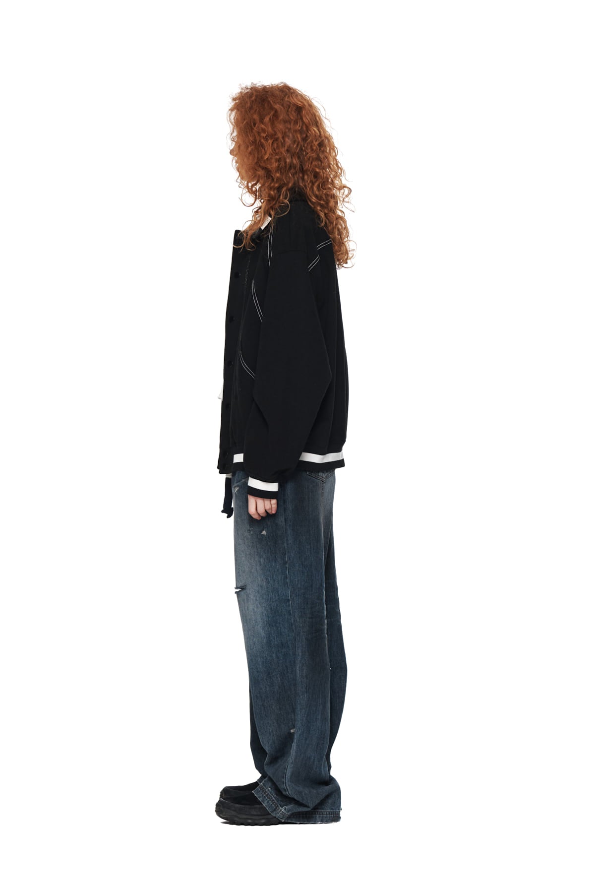 Matin Kim - Heavy Washed Damage Denim Pants (Blue) product image 6 | TRAB K-Fashion Australia