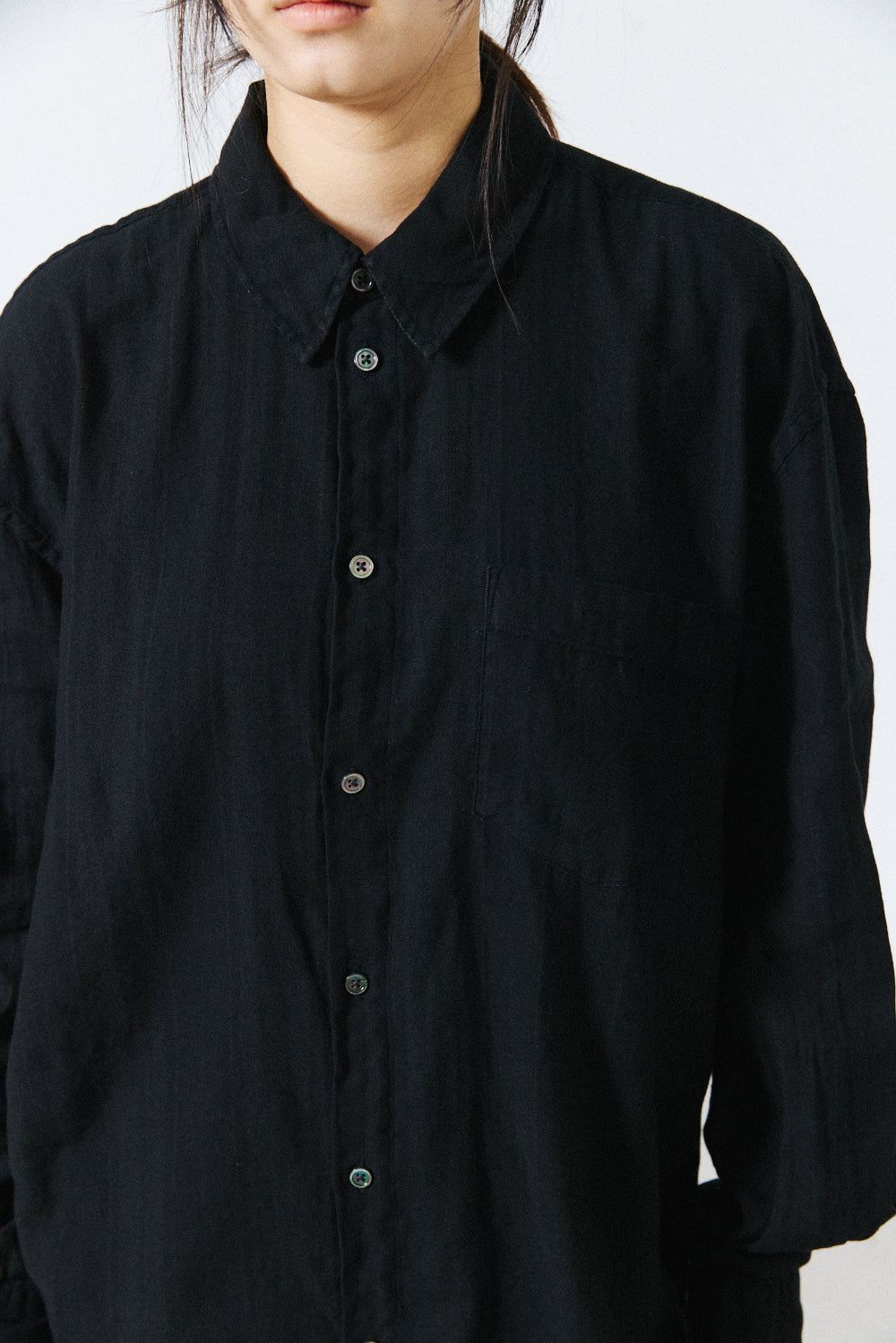 Hatchingroom - Classic Shirt Shadow Stripe (Black) product image 12 | TRAB K-Fashion Australia
