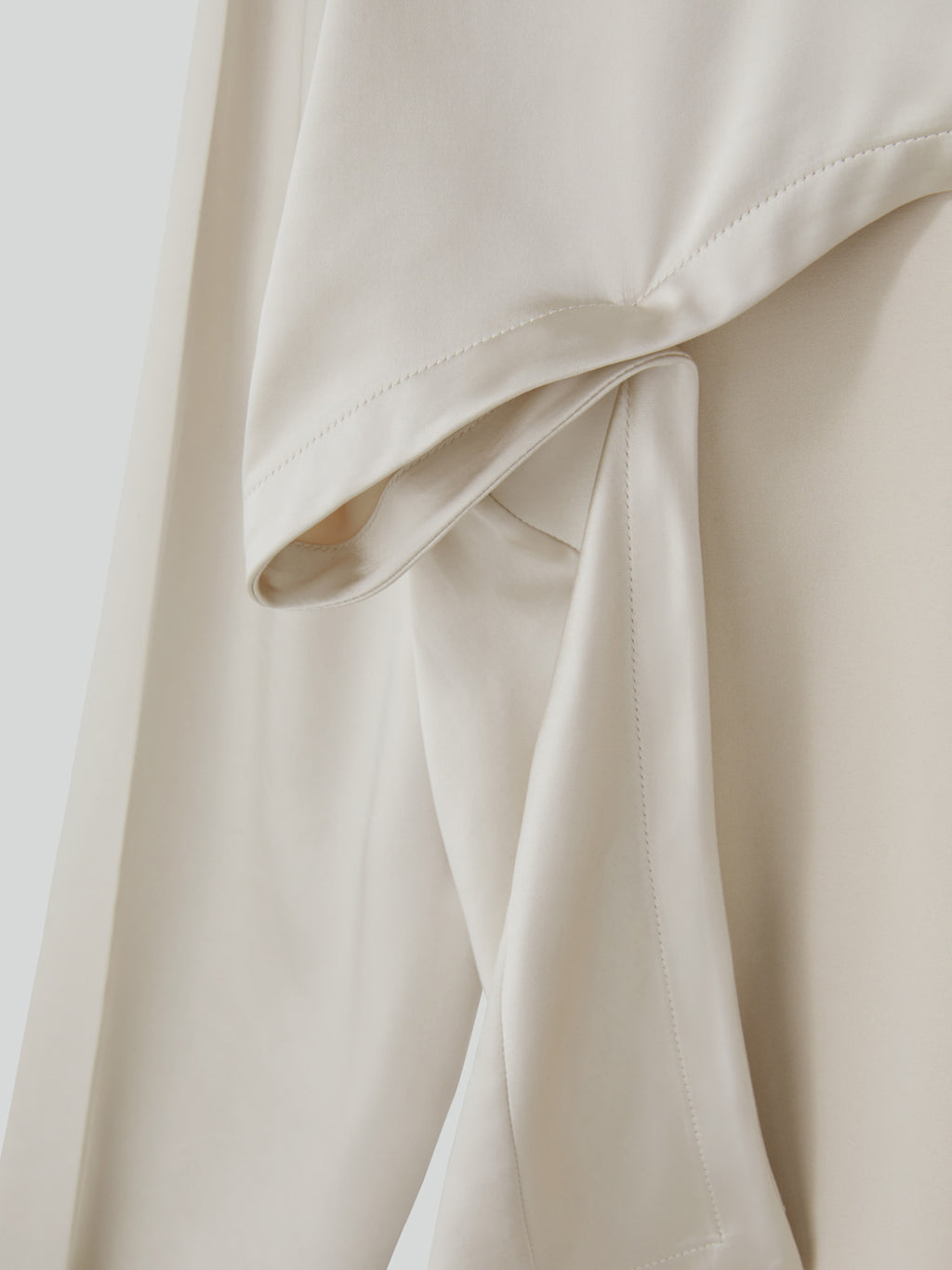 Recto - Open Back Scarf Satin Blouse (Pale Beige) product image 13 | TRAB K-Fashion Australia