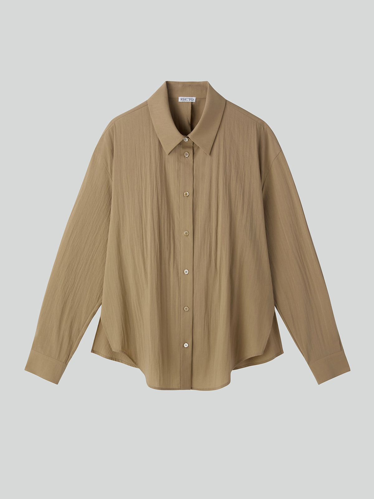 Recto - Open Back Draped Shirt (Khaki Beige) product image 5 | TRAB K-Fashion Australia