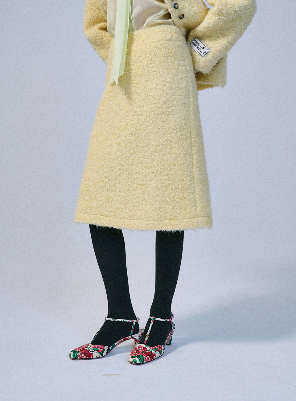 Mardi Mercredi - Wool Midi Skirt (Yellow) product image 1 | TRAB K-Fashion Australia