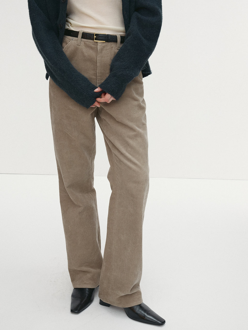 Tonywack - Corduroy Flared Pants (Pale Beige) product image 4 | TRAB K-Fashion Australia