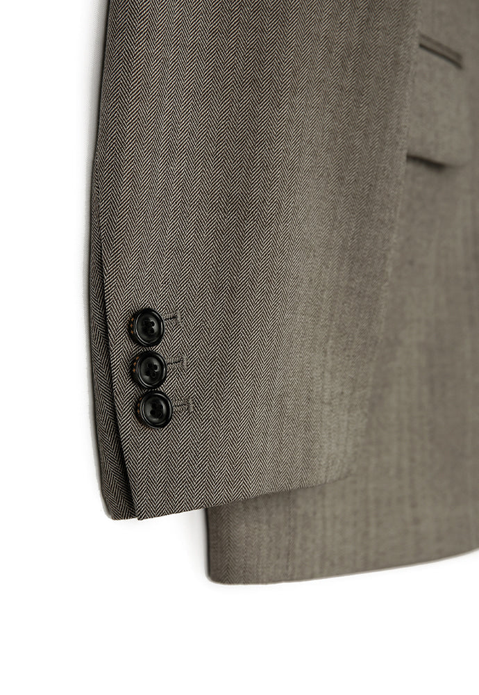 Tonywack - Signature 2-Button Blazer (Beige Herringbone) product image 12 | TRAB K-Fashion Australia