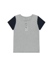 Coyseio - Dudu Reverse T-Shirt (Melange Grey) product image 1 | TRAB K-Fashion Australia