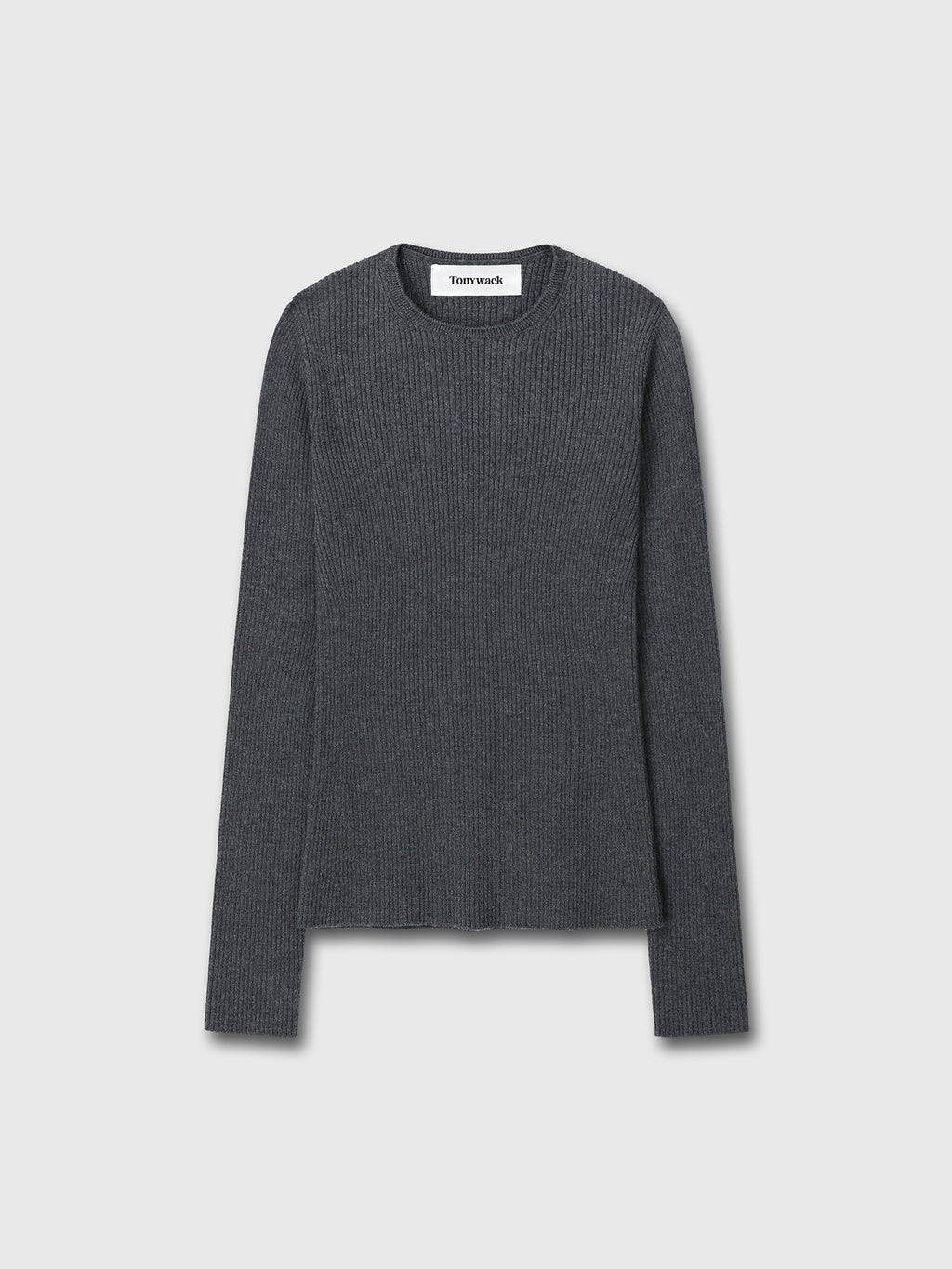Tonywack - Super Fine Wool Ribbed Sweater (Charcoal) product image 7 | TRAB K-Fashion Australia