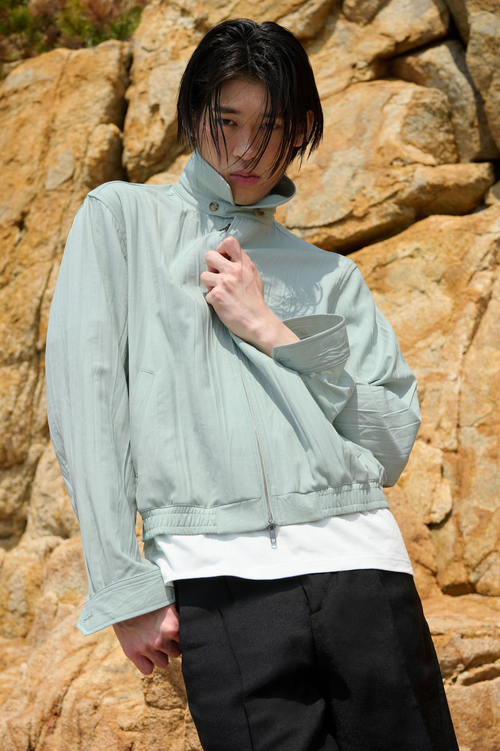 STU - Pleats Swing Jacket (Pale Mint) product image 5 | TRAB K-Fashion Australia