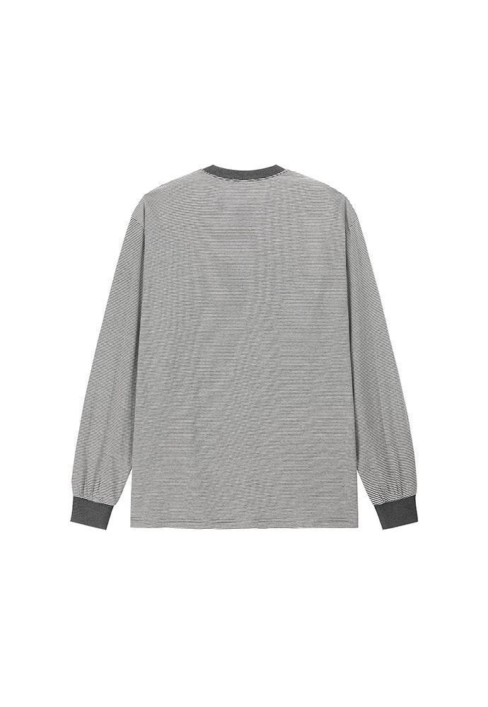 Art if acts - Washed Stripe Long Sleeve (Faded Charcoal) product image 7 | TRAB K-Fashion Australia