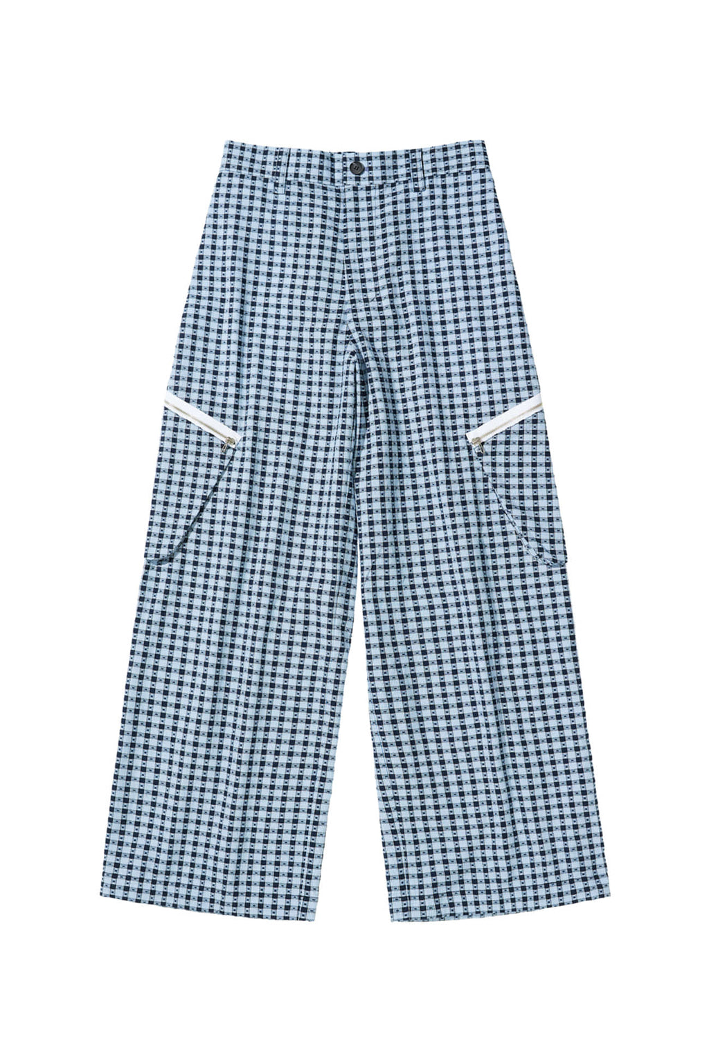 Deinet - Deinet Check Cargo String Pants (Blue) product image 1 | TRAB K-Fashion Australia