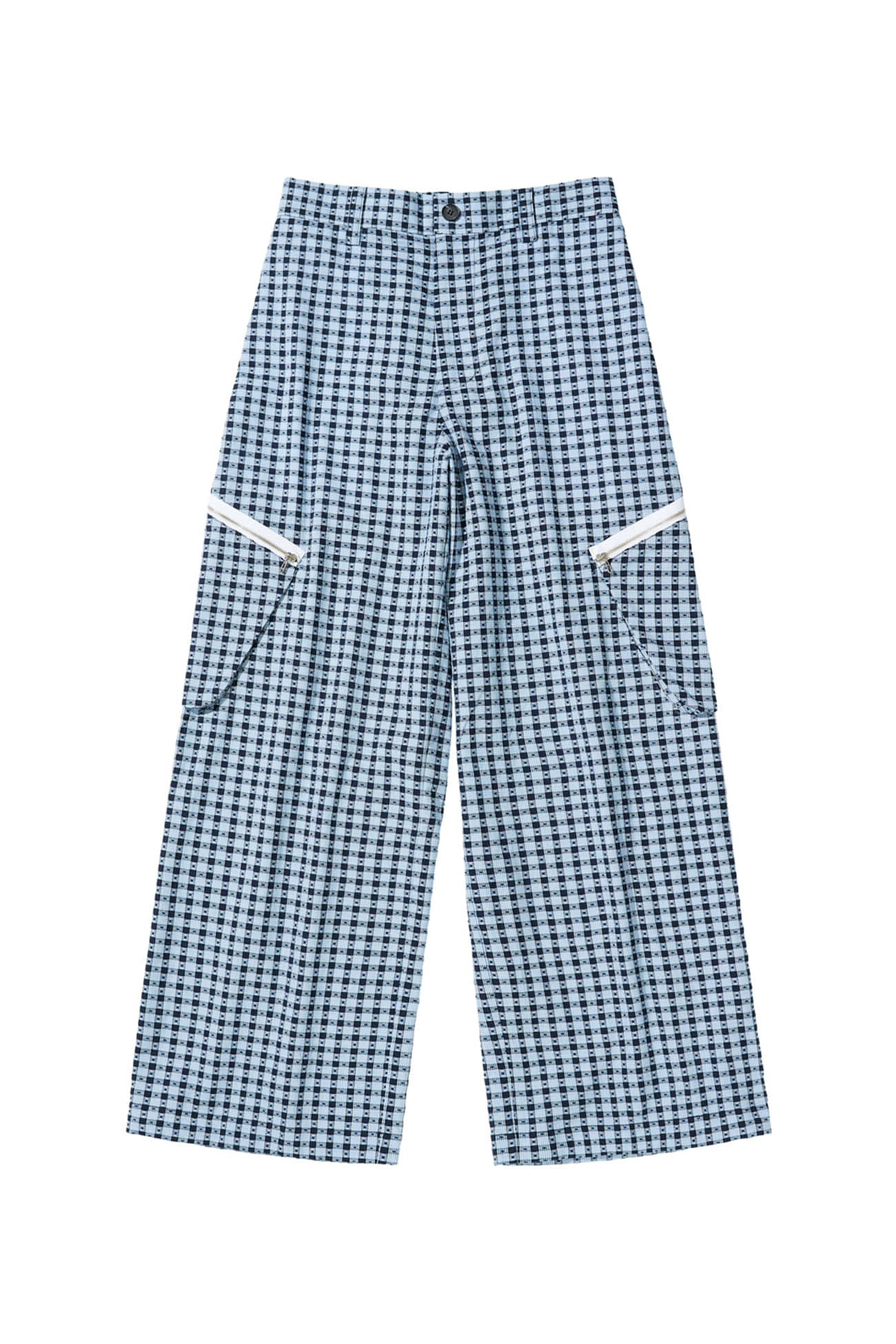 Deinet - Deinet Check Cargo String Pants (Blue) product image 1 | TRAB K-Fashion Australia