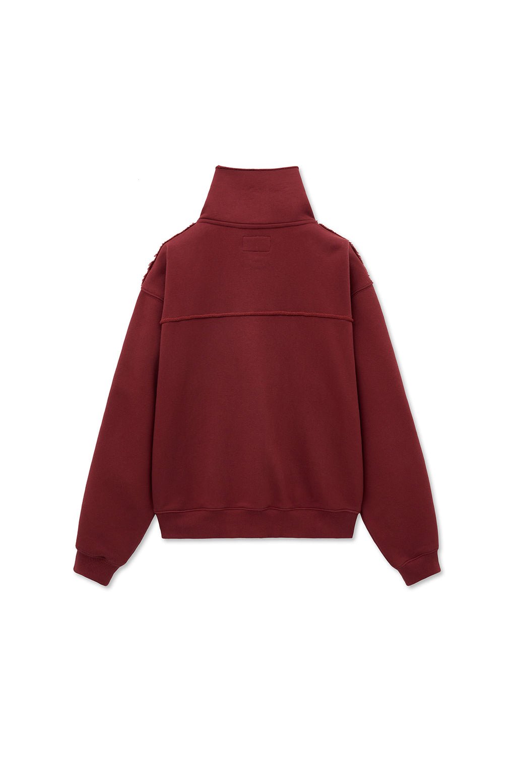 Matin Kim - Cut Out Half Zip Sweatshirt (Burgundy) product image 3 | TRAB K-Fashion Australia
