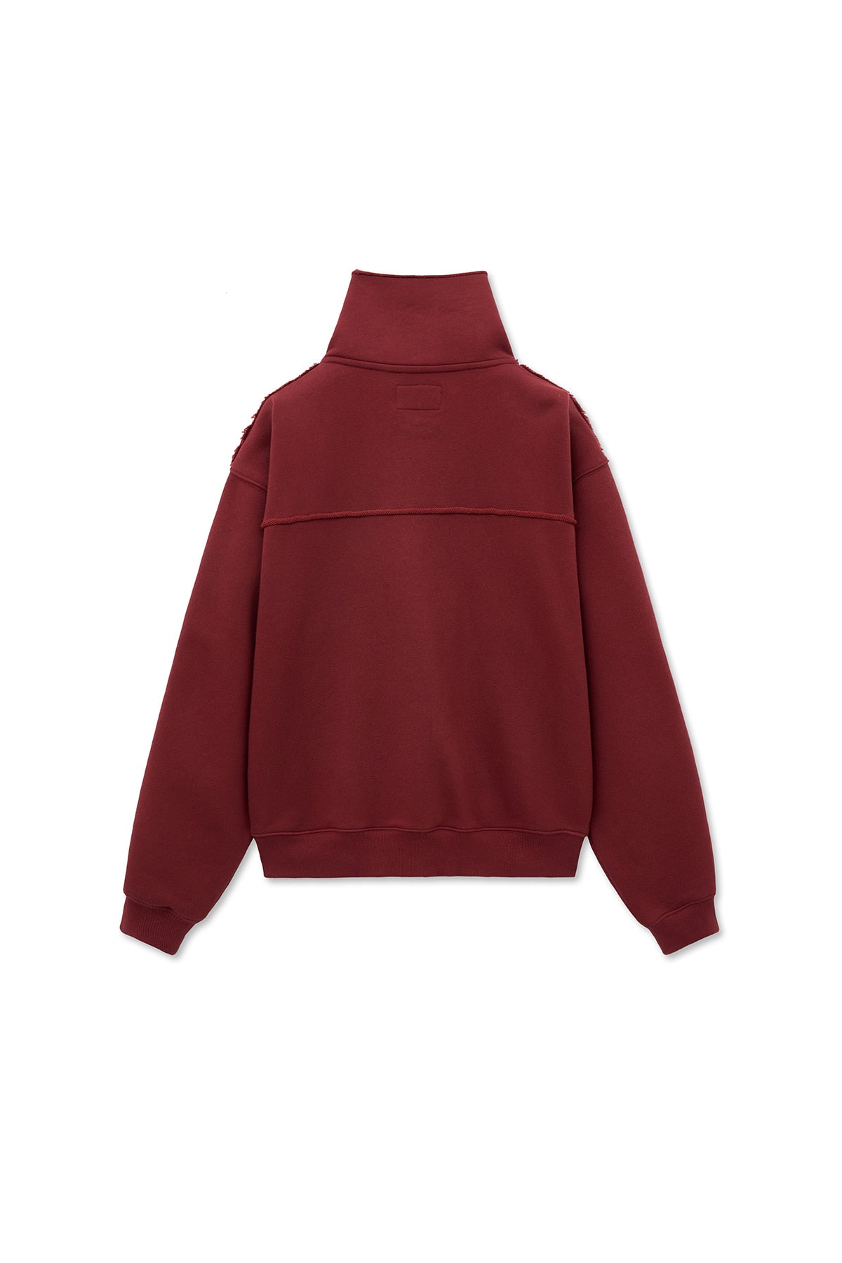 Matin Kim - Cut Out Half Zip Sweatshirt (Burgundy) product image 3 | TRAB K-Fashion Australia