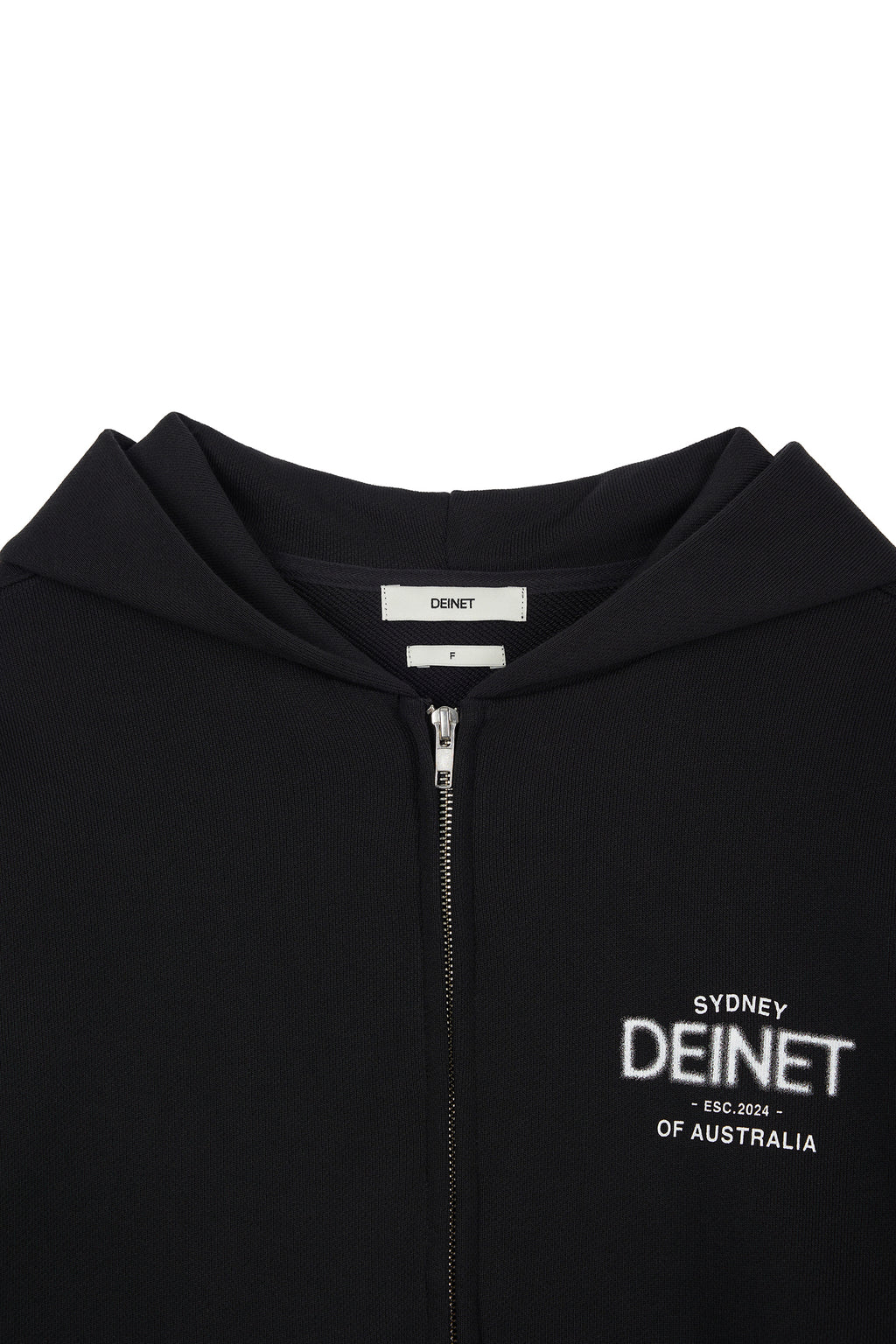 Deinet - Lost In Sydney Zip-Up Hoodie (Black) product image 3 | TRAB K-Fashion Australia