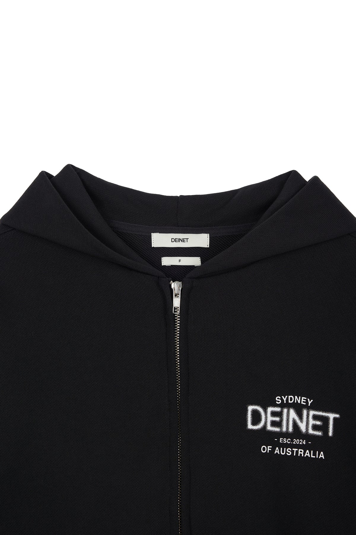 Deinet - Lost In Sydney Zip-Up Hoodie (Black) product image 3 | TRAB K-Fashion Australia