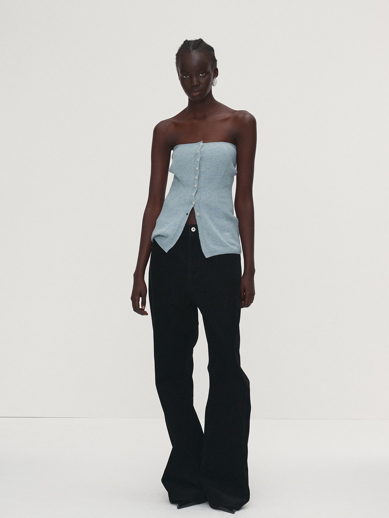 Tonywack - Merino Wool Knitted Bustier (Sky Blue) product image 1 | TRAB K-Fashion Australia