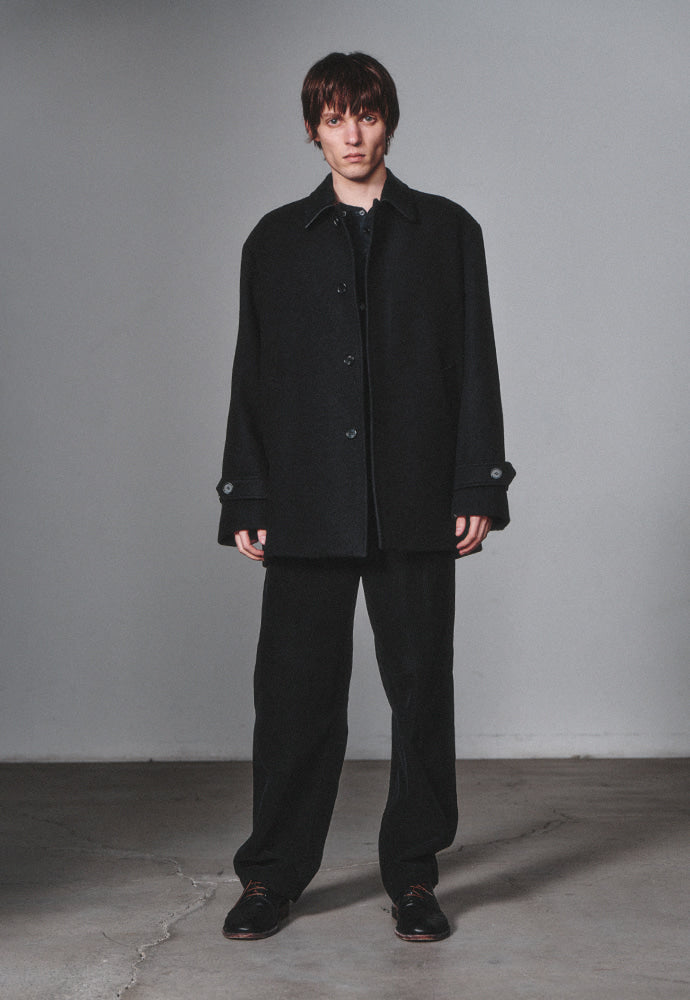 Art if acts - Leather Collar Casentino Half Coat (Black) product image 4 | TRAB K-Fashion Australia