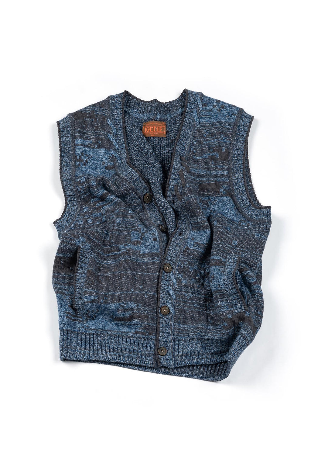 Ioedle - Mosaic Urban Knit Vest Cardigan (Blue) product image 1 | TRAB K-Fashion Australia