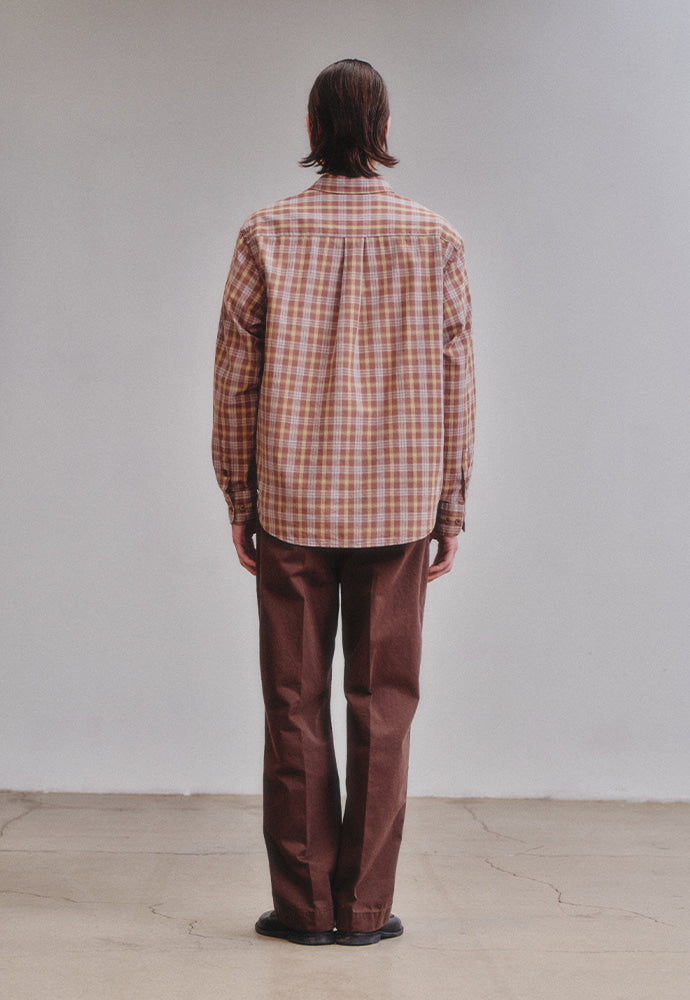 Art if acts - French Check Shirt (Brown/Blue) product image 6 | TRAB K-Fashion Australia