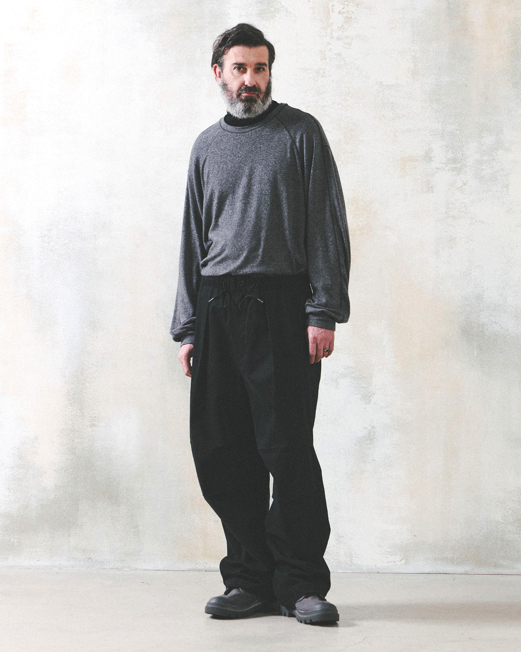 Eastlogue - Wool Binder L.s T-shirts (Melange Grey) product image 1 | TRAB K-Fashion Australia