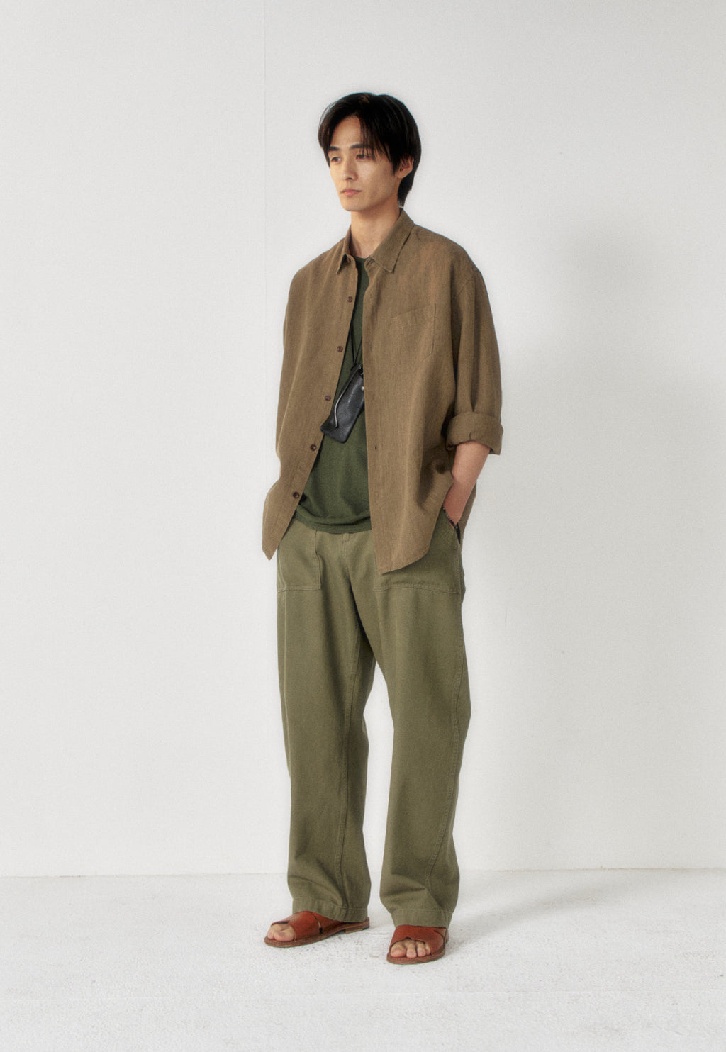 Art if acts - Washed Linen Shirt (Khaki) product image 4 | TRAB K-Fashion Australia
