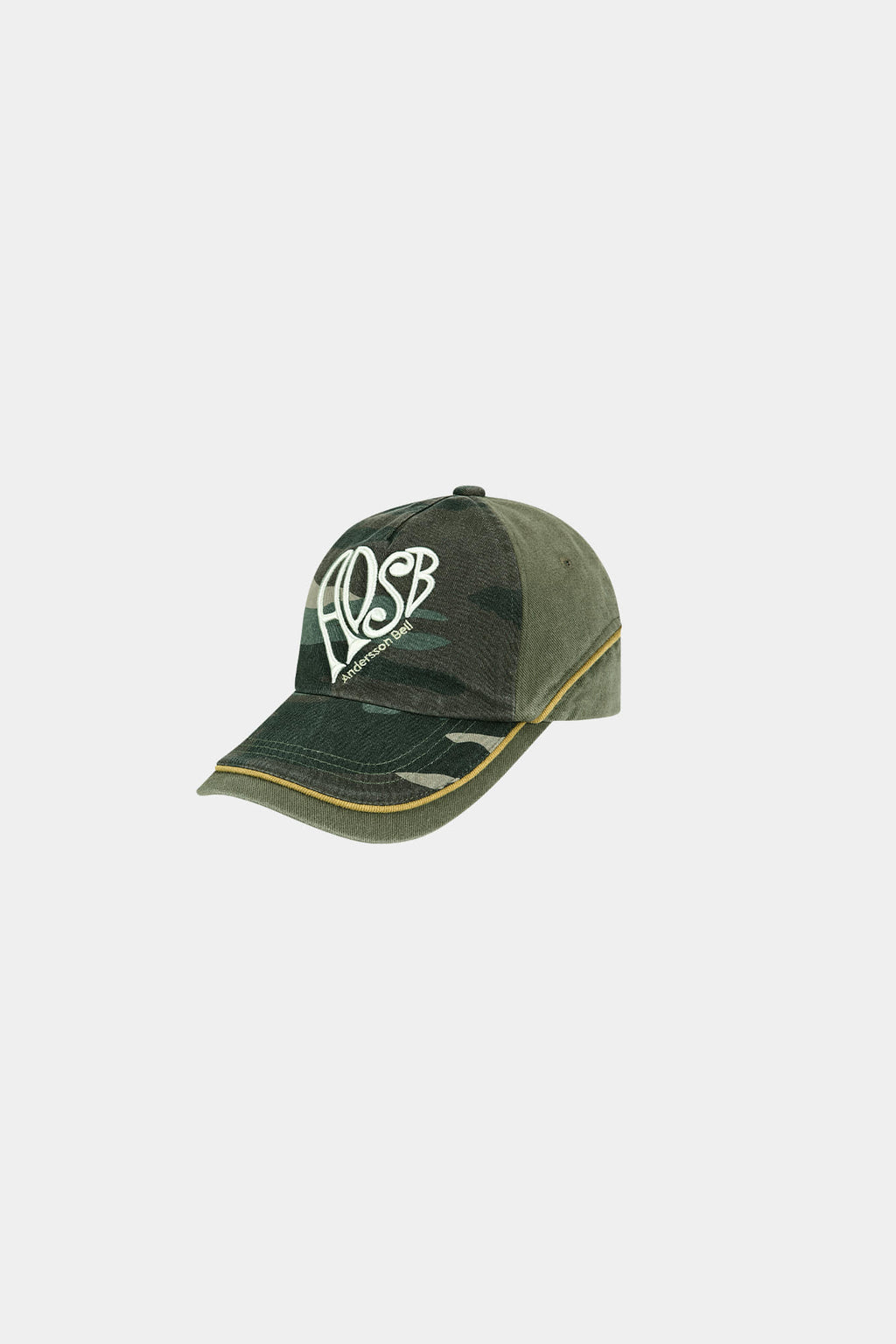 Andersson Bell - (essential) Unisex Heart Logo Embroidery Layered Cap (Khaki) product image 10 | TRAB K-Fashion Australia