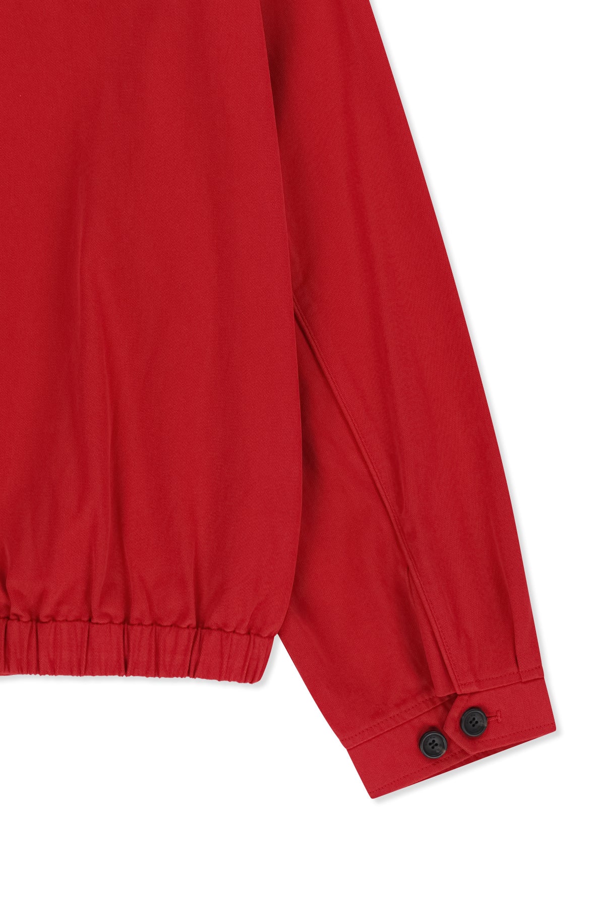 Matin Kim - Corduroy Contrast Trim Blouson Jumper (Red) product image 4 | TRAB K-Fashion Australia