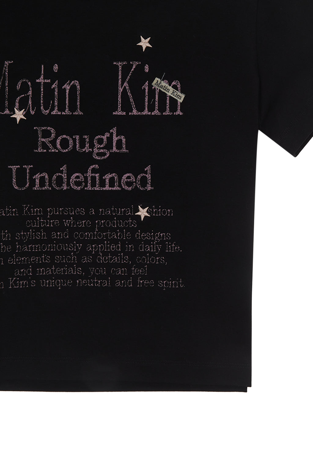 Matin Kim - Dazzle Lettering Crop Top (Black) product image 4 | TRAB K-Fashion Australia