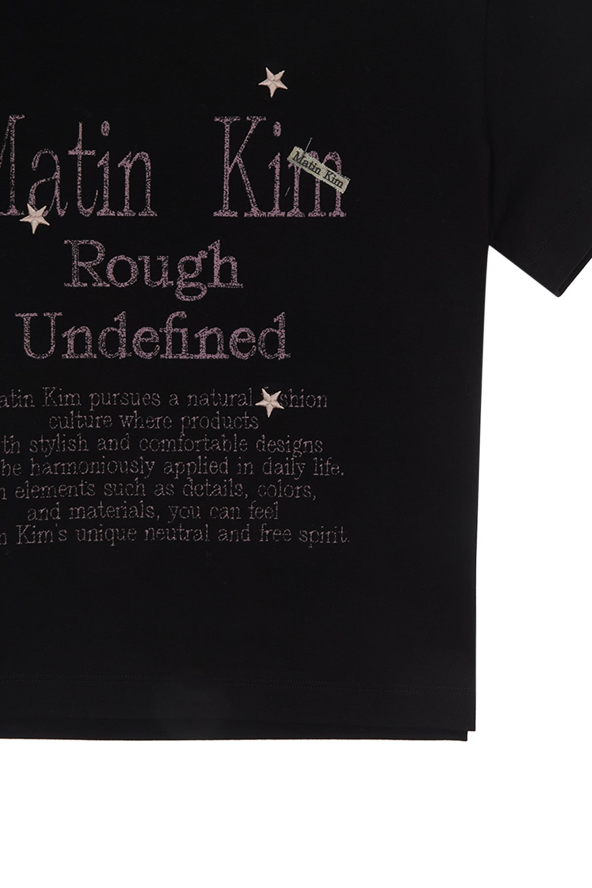 Matin Kim - Dazzle Lettering Crop Top (Black) product image 4 | TRAB K-Fashion Australia