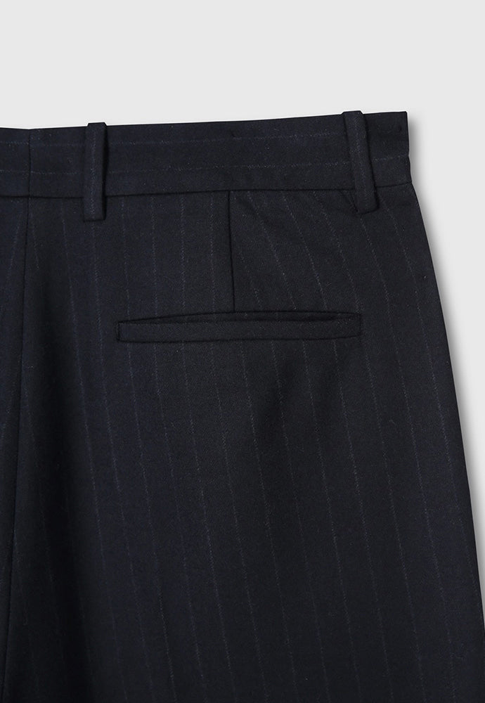 Tonywack - Virgin Wool Layered Trousers (Navy Pinstripe) product image 13 | TRAB K-Fashion Australia
