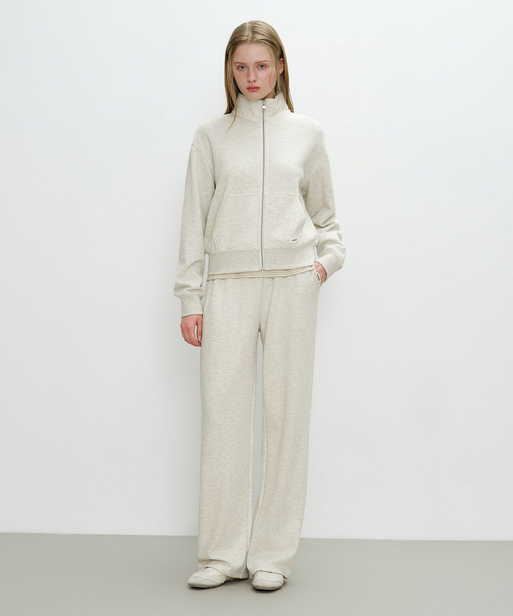 Marithe & Francois Girbaud - Basic High Neck Zipup (Oatmeal) product image 5 | TRAB K-Fashion Australia