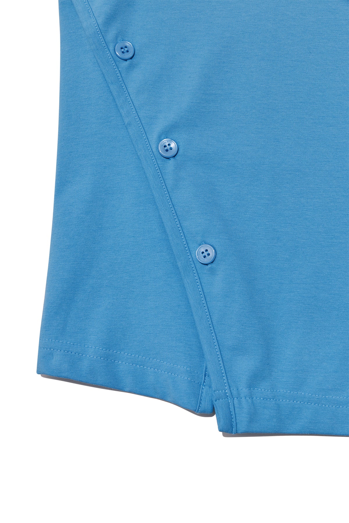 Matin Kim - Slit Button Point Crop Top (Blue) product image 4 | TRAB K-Fashion Australia