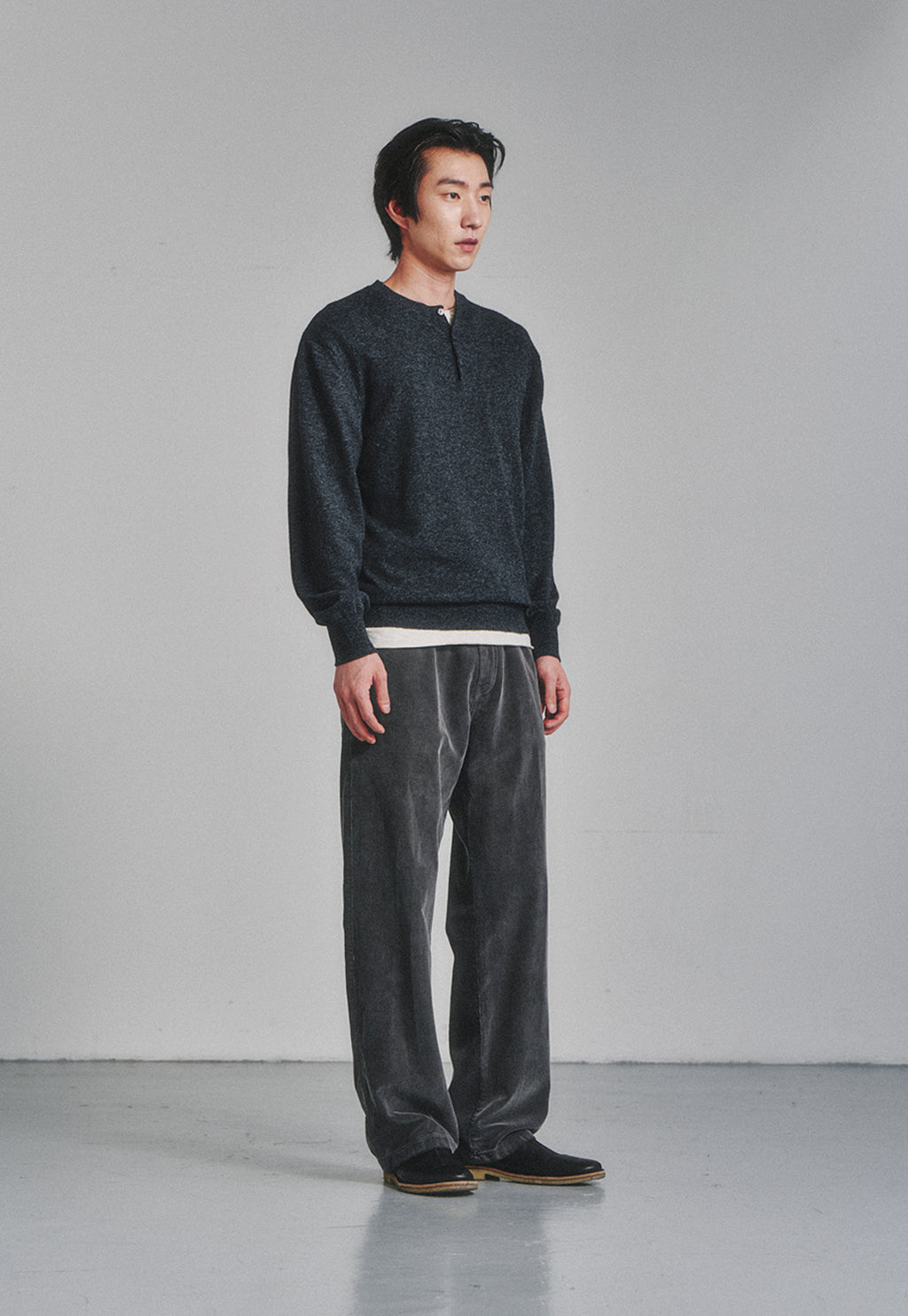 Art if acts - Henley Sweater (Charcoal) product image 2 | TRAB K-Fashion Australia