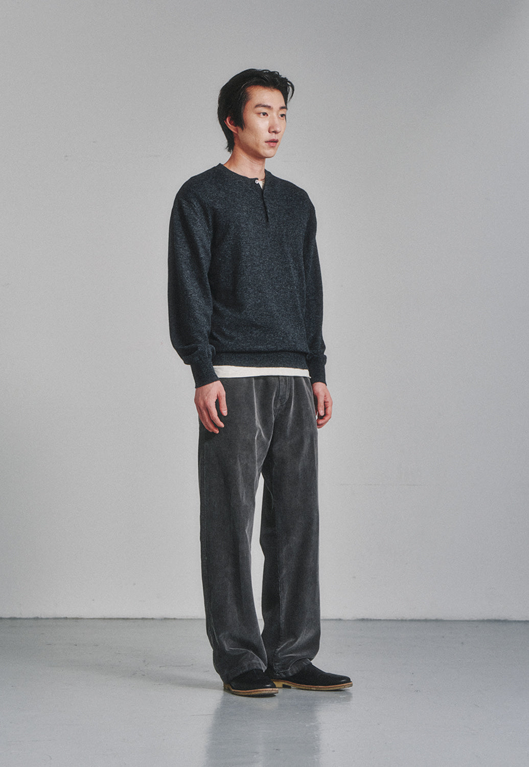 Art if acts - Henley Sweater (Charcoal) product image 2 | TRAB K-Fashion Australia