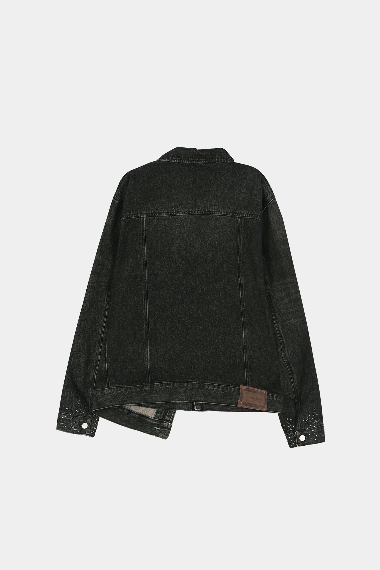 Andersson Bell - Unisex Asymmetric Layered Beads Denim Jacket (Black) product image 14 | TRAB K-Fashion Australia