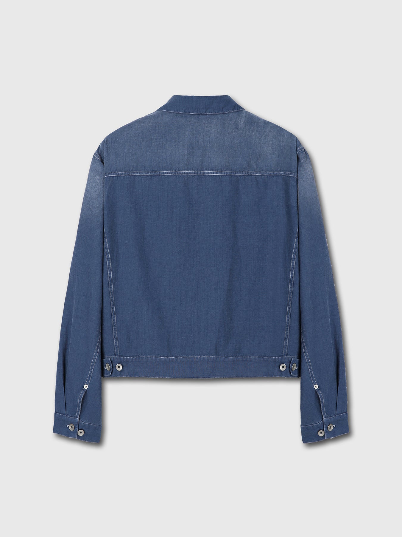 Tonywack - Cotton Linen Garment-Dyed Trucker Jacket (Faded Blue) product image 7 | TRAB K-Fashion Australia
