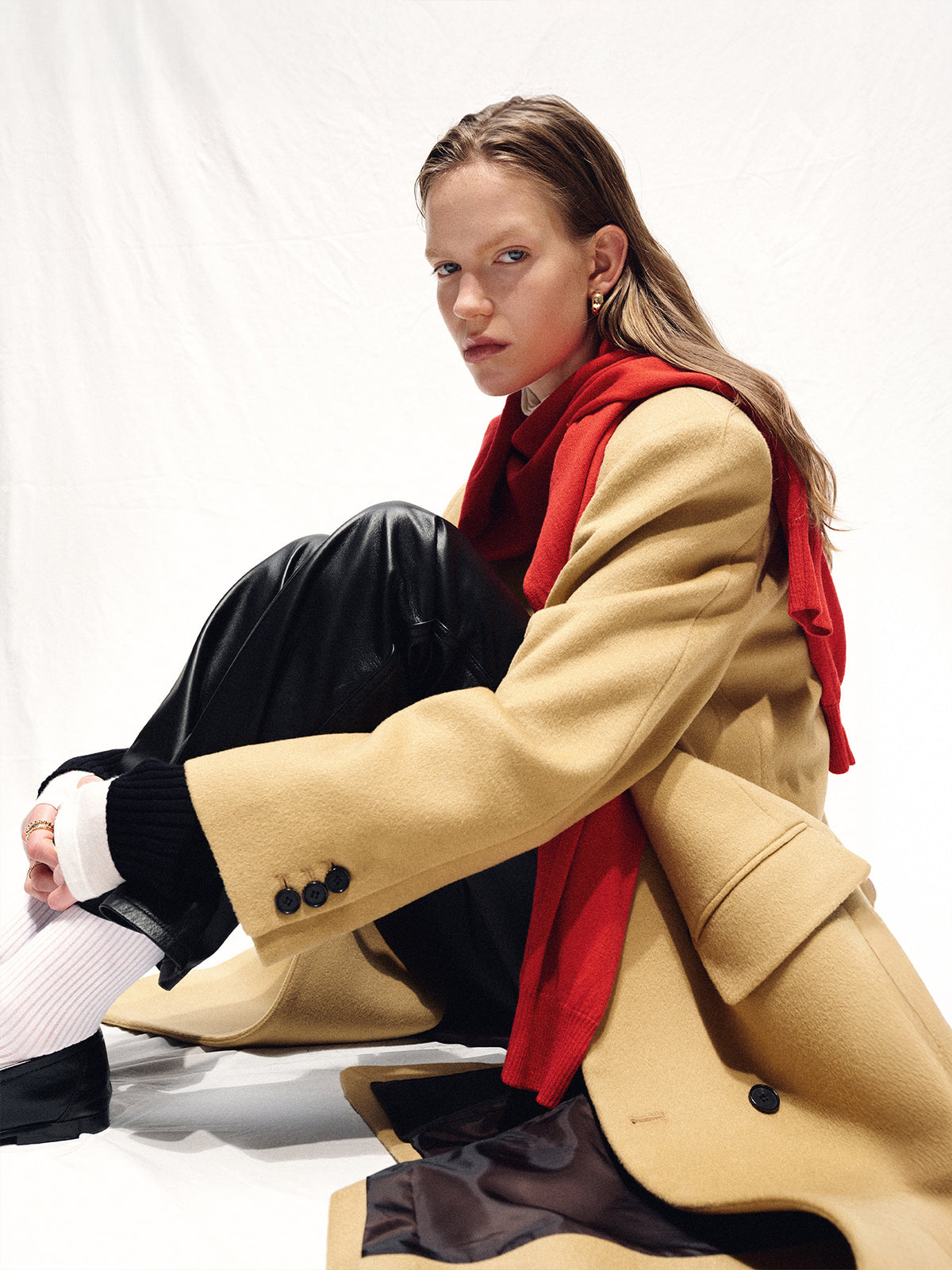 Tonywack - Wool Tailored Double-Breasted Maxi Coat (Camel) product image 1 | TRAB K-Fashion Australia
