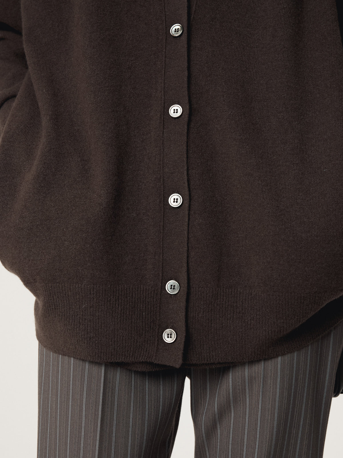 Recto - Layered Cardigan Knit Top (Dark Chocolate) product image 8 | TRAB K-Fashion Australia