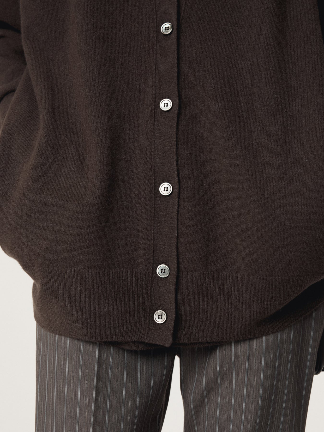 Recto - Layered Cardigan Knit Top (Dark Chocolate) product image 8 | TRAB K-Fashion Australia