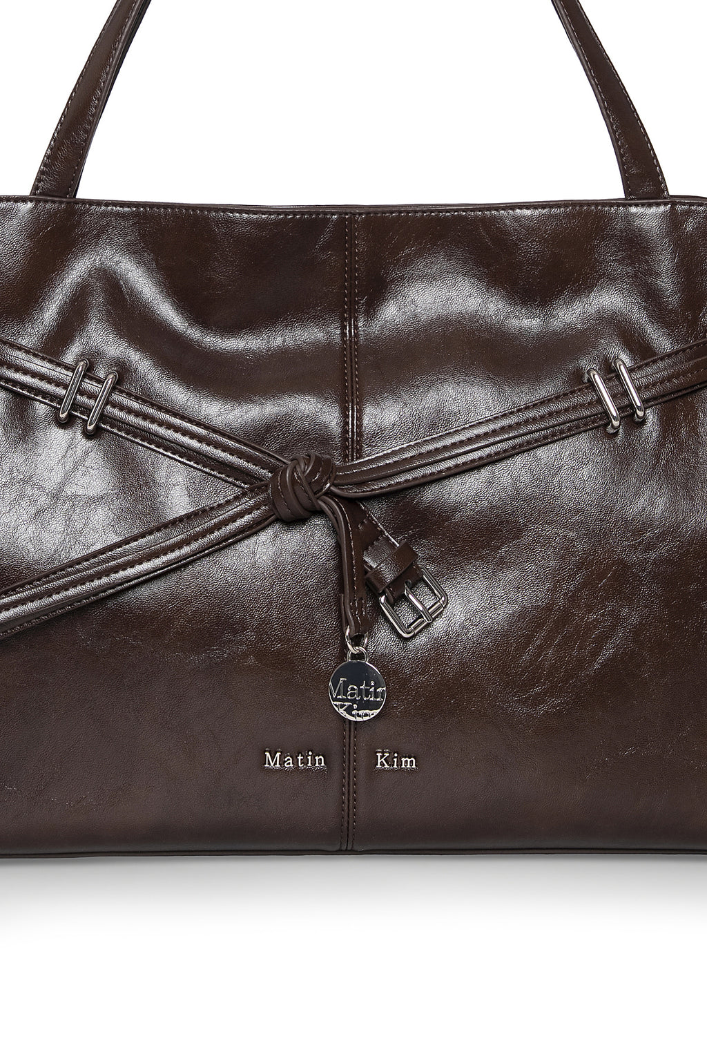 Matin Kim - Drop Tail Mellow Big Shoulder Bag (Brown) product image 4 | TRAB K-Fashion Australia