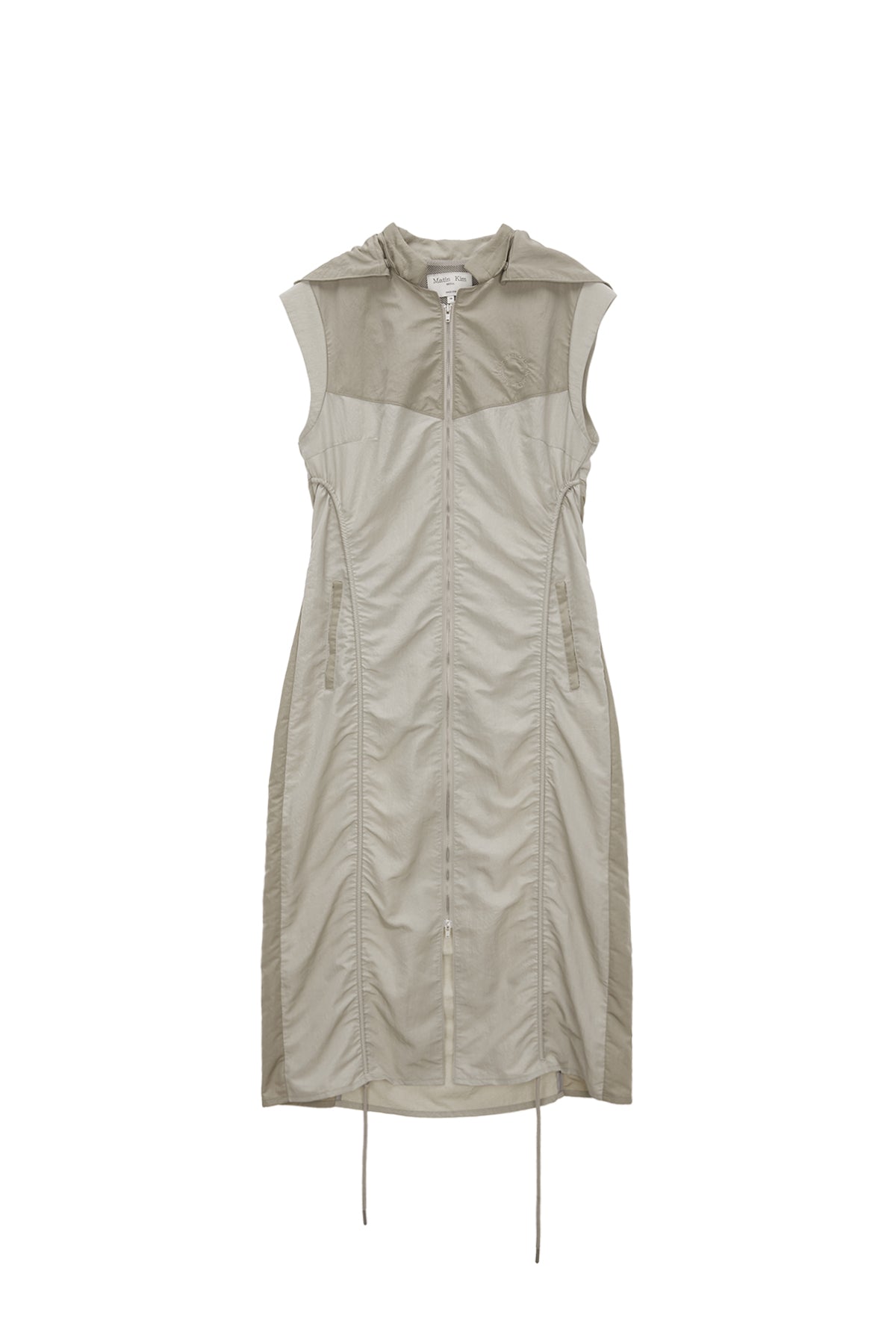 Matin Kim - Shirring Sleeveless Zip Up Dress (Charcoal) product image 11 | TRAB K-Fashion Australia