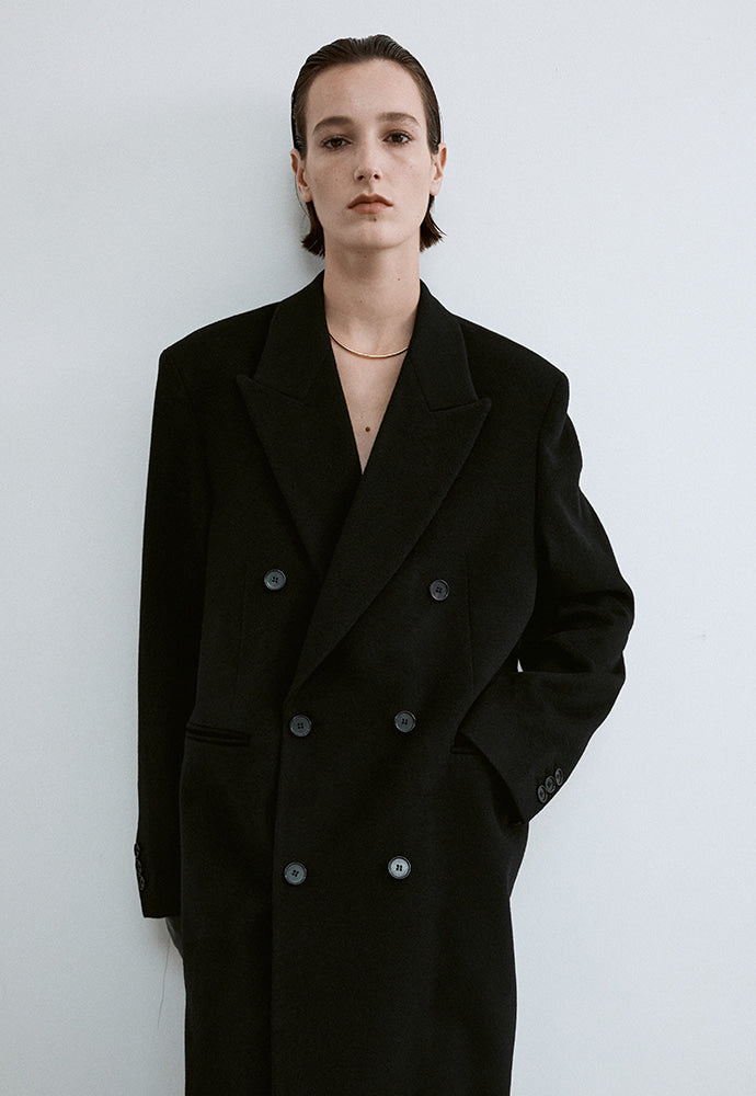 Tonywack - Wool And Cashmere Extra-Long Coat (Black) product image 7 | TRAB K-Fashion Australia