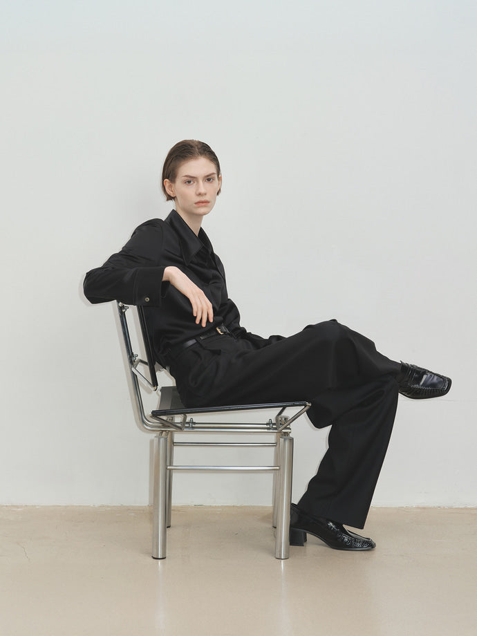 Tonywack - Pointed Collar Fitted Shirts (Black) product image 7 | TRAB K-Fashion Australia