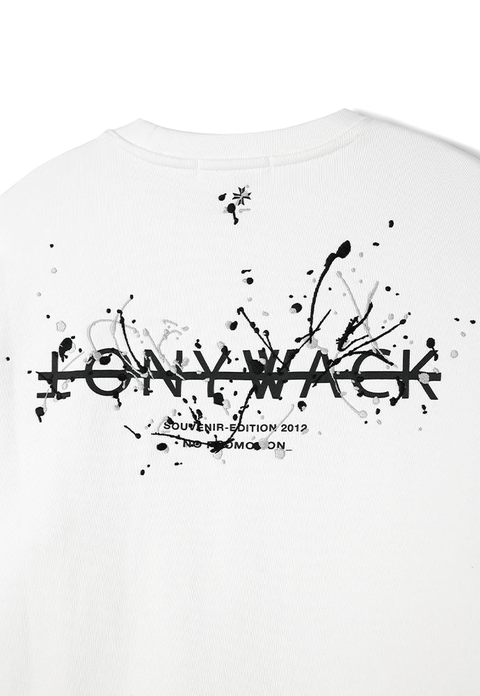 Tonywack - Paint Splatter Embroidery Sweatshirt (Cream (Grey+Black)) product image 3 | TRAB K-Fashion Australia