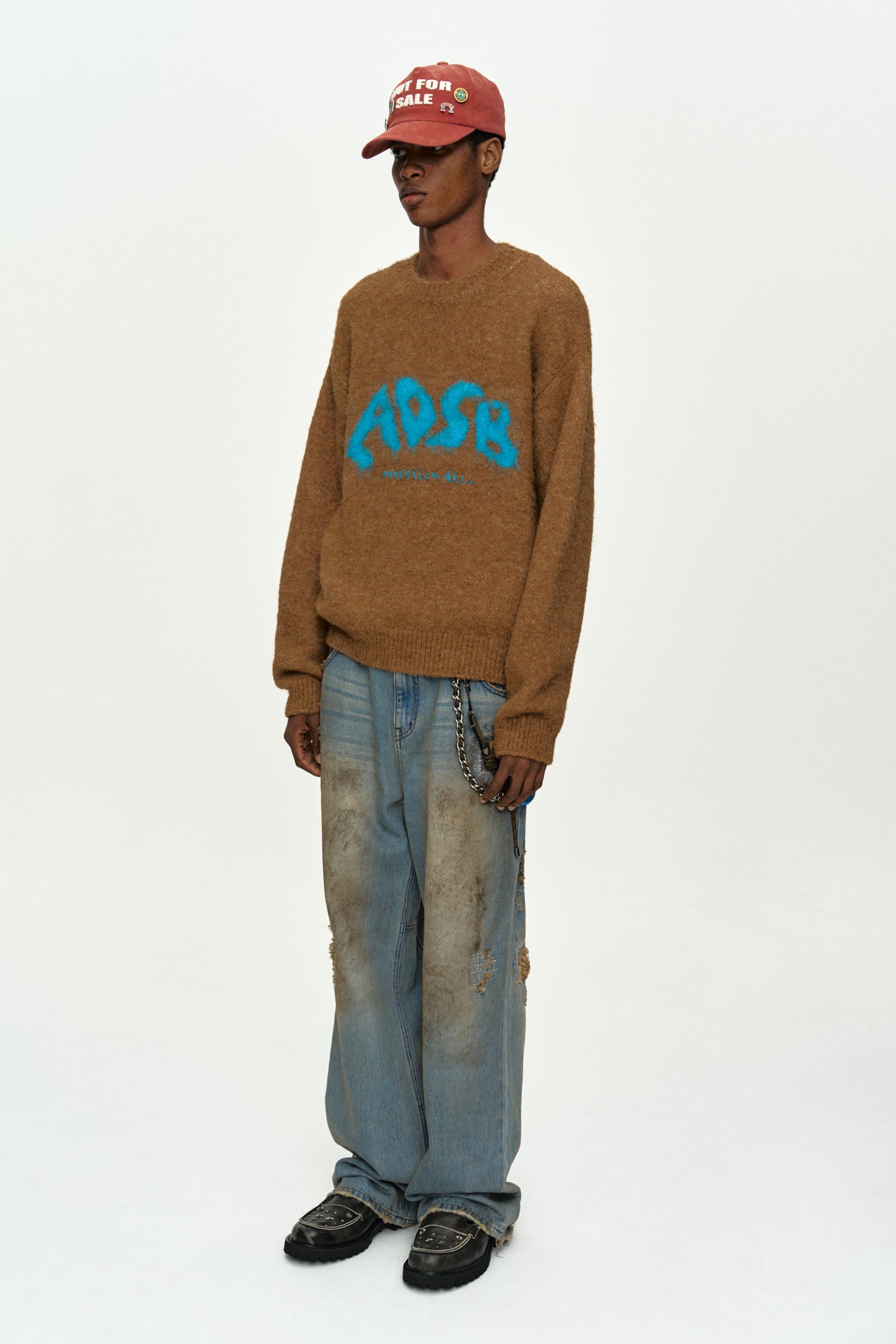 Andersson Bell - Adsb Intarsia Crew-Neck Sweater (Brown) product image 3 | TRAB K-Fashion Australia